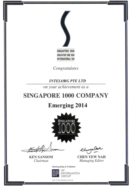 Singapore S1000 Most Emerging Company